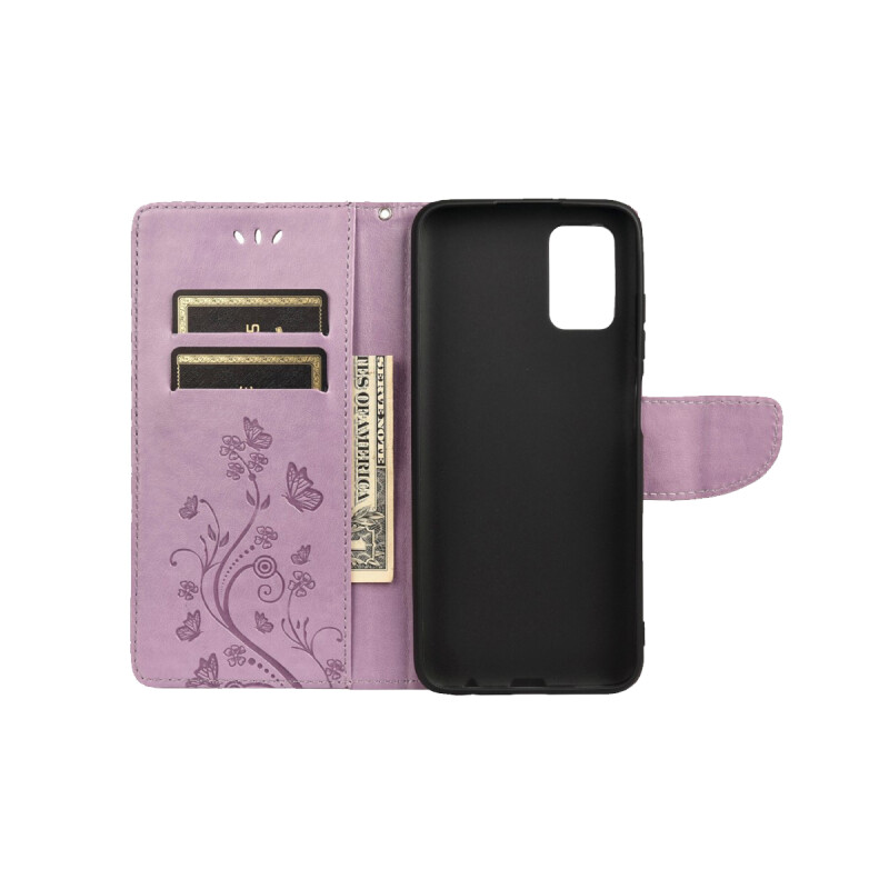 Flip cover Xiaomi Redmi 10 diseño flores violeta Flip Cover Xiaomi Redmi 10 Diseño Flores Violeta