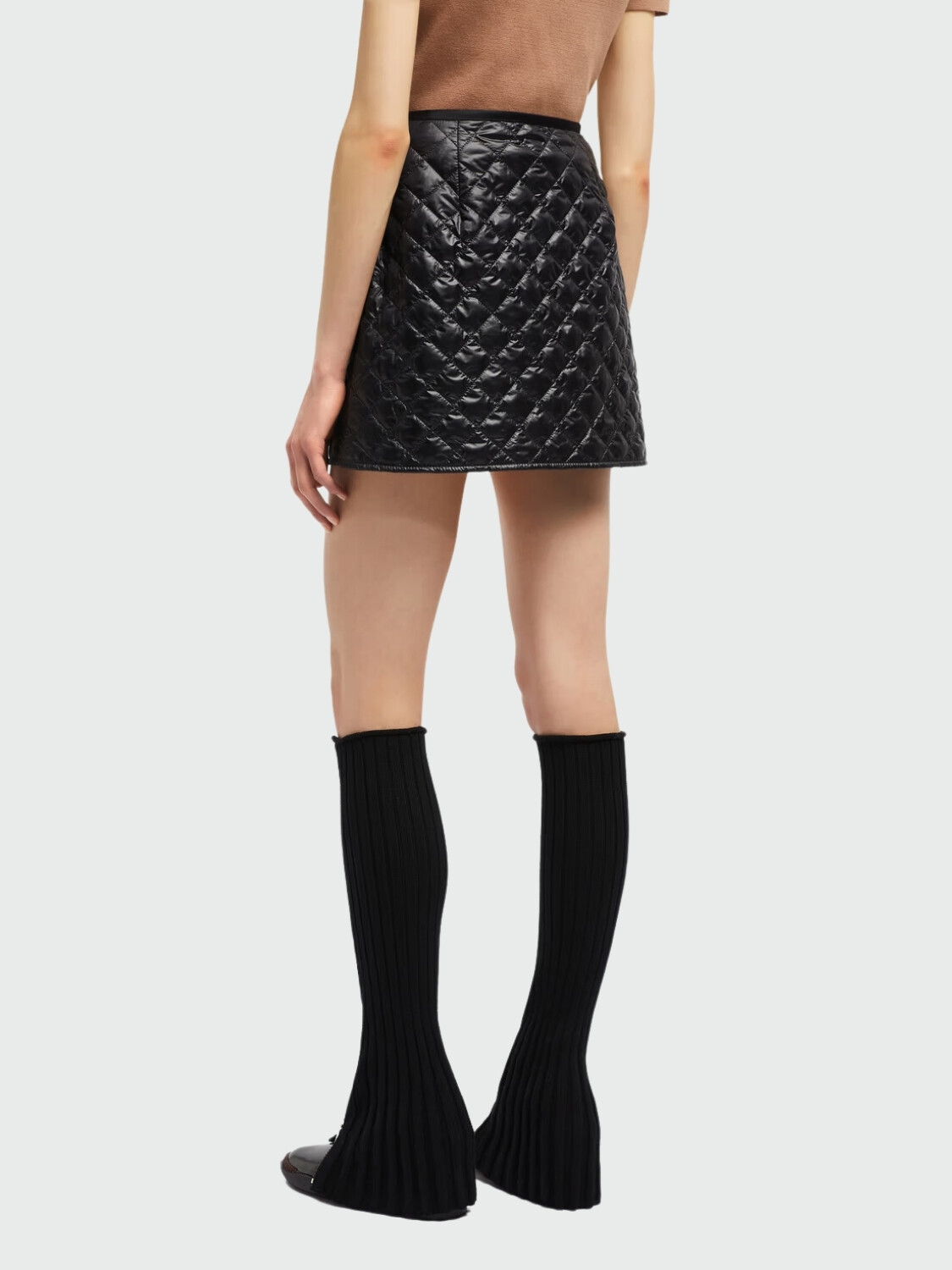 Moncler- Falda corta acolchada Negro