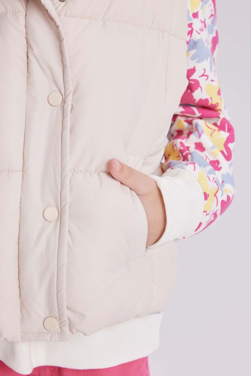 Chaleco abrigo Beige