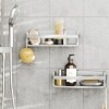 Estante de baño para ducha con adhesivo Gris