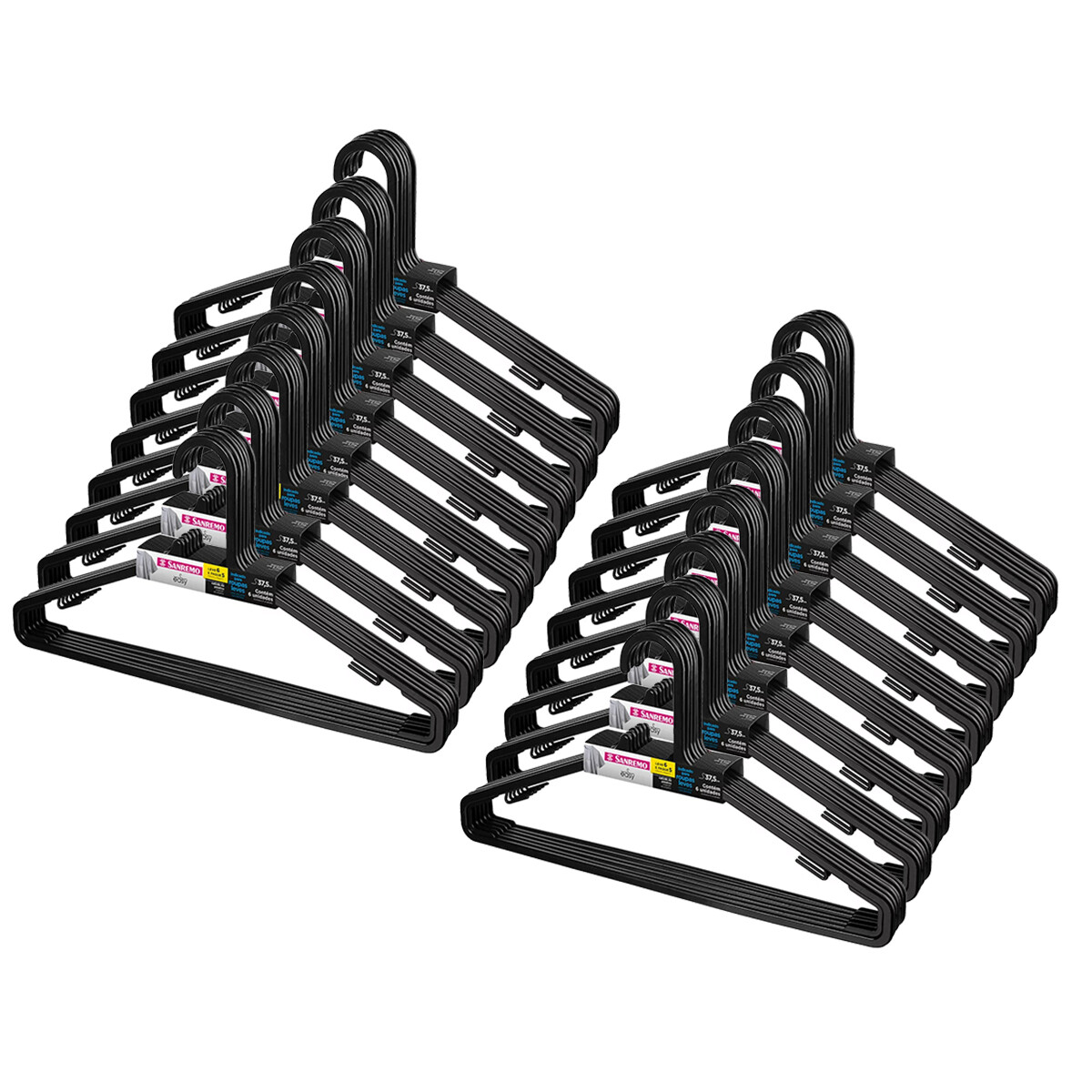 Pack x96 Perchas - NEGRO 