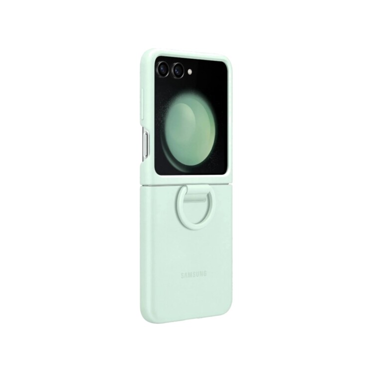 Funda Samsung Silicone Case con Anillo para Galaxy Z Flip5 Ocean Green