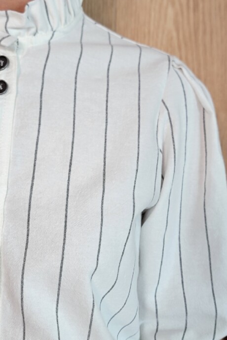 Camisa Mili Tusor Raya Crudo y gris