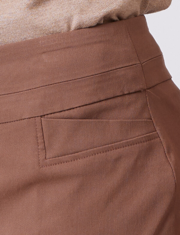 Pantalon Slim MARRON