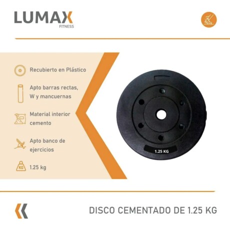 Discos revestidos 1.25 kg con recubrimiento plástico y núcleo de cemento duradero Discos revestidos 1.25 kg con recubrimiento plástico y núcleo de cemento duradero
