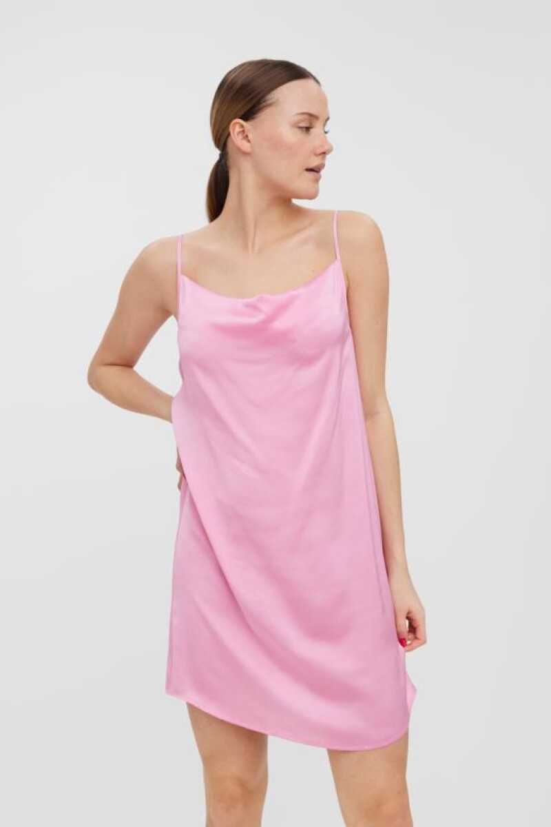 vestido saten trend Prism Pink