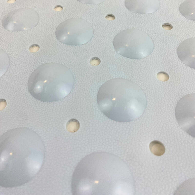 Alfombra con ventosas para el baño 38cm x 70cm BLANCO