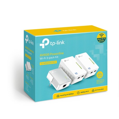PACK X 3 EXTENSOR DE WIFI POWERLINE TP-LINK | TL-WPA4220 KIT Blanco