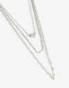 Collares Cortos Metal Collar Corto Dijes Corazones - Plateado Rodio
