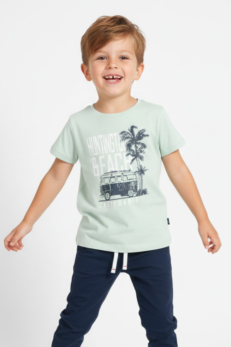 Remera estampada VERDE MENTA