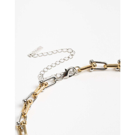 Collar Corto Metal Biplating Dorado
