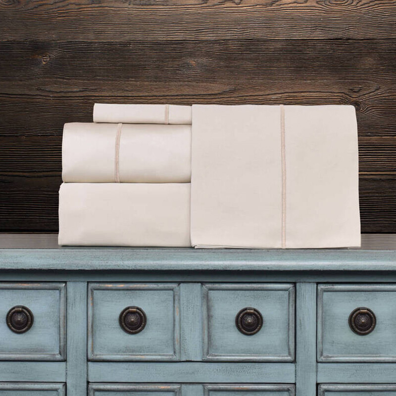 Juego de Sábanas 2 Plazas Queen Lisa 400 Hilos Beige