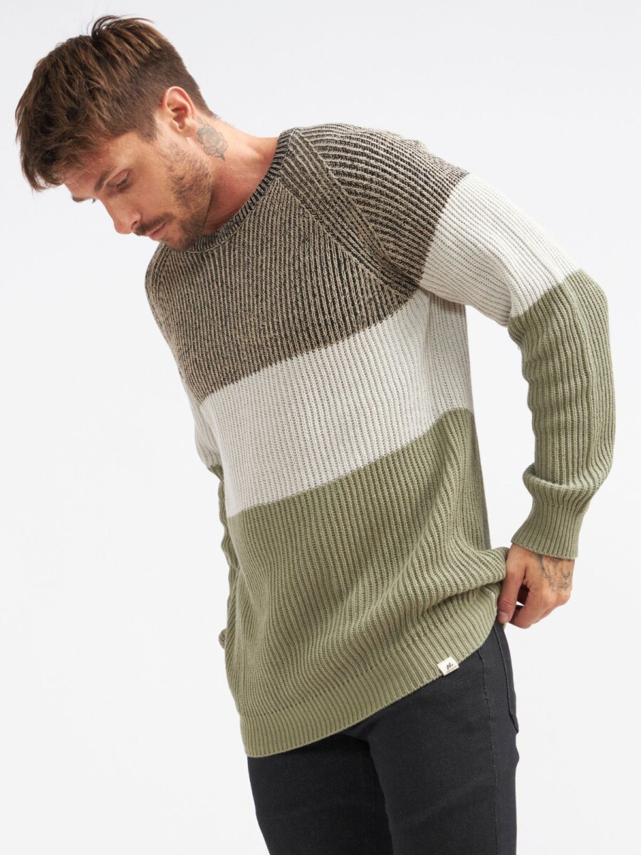 Buzo Hombre Tejido N+ - Negro/beige 