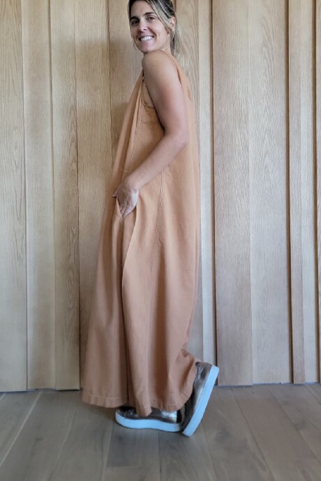 Vestido Formentera Lino Camel