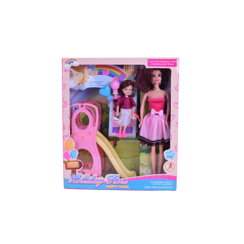 Muñeca e hija en parque infantil-caja 28*33*9.5cm Muñeca E Hija En Parque Infantil-caja 28*33*9.5cm