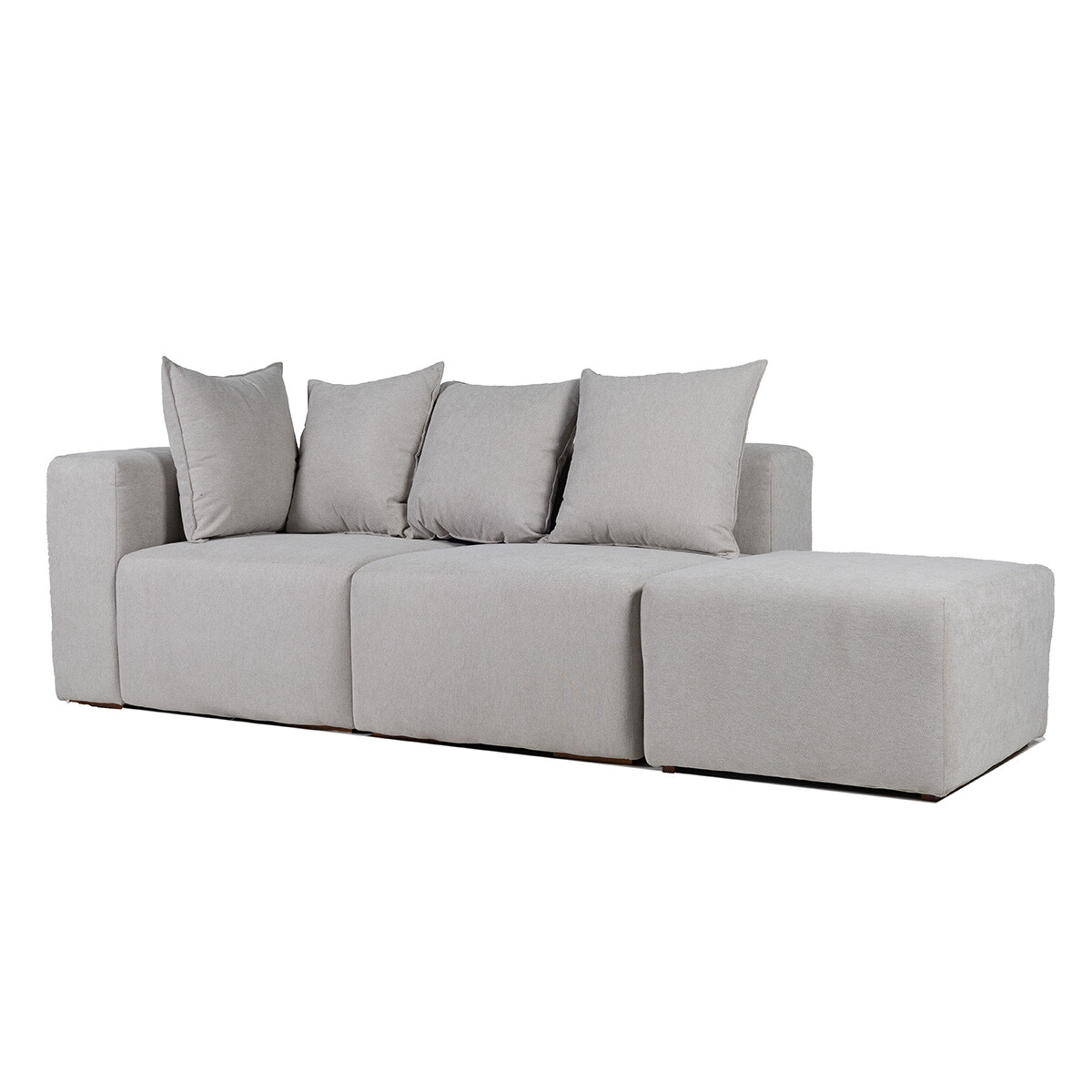 Sofá Modular Visión (3 módulos) - Tela Microfibra - 3A-341 (Beige) 