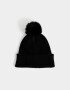 Gorro Clasico Gorro Tejido Con Pompón - Negro