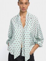 Camisa Estampado De Lunares azul