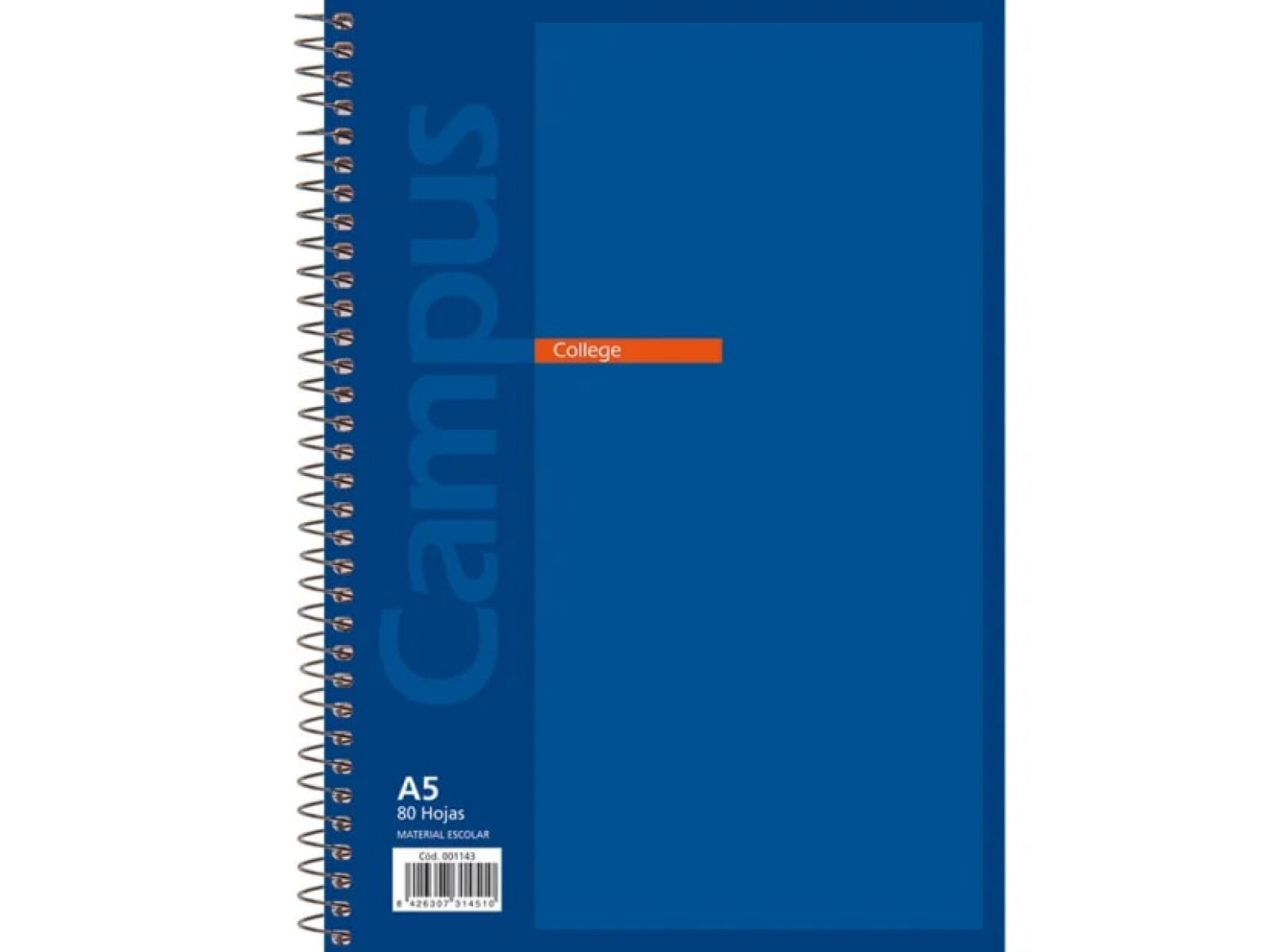 Cuadernola Campus College 80 Hojas - Azul 