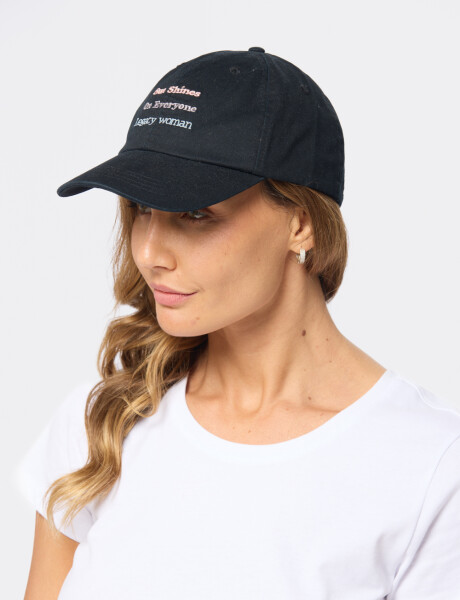 GORRO CON VISERA DE LONA Negro