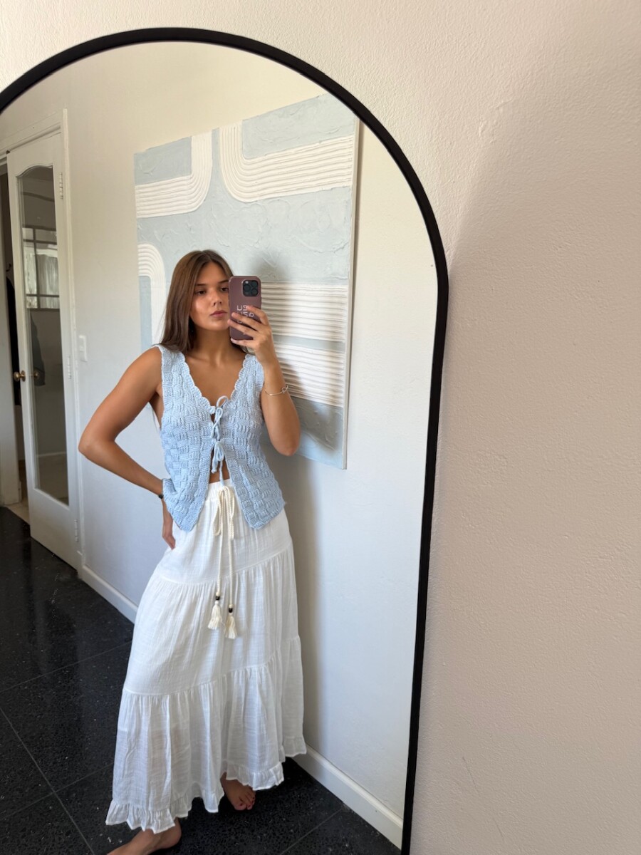 Pollera Isabella - blanca 