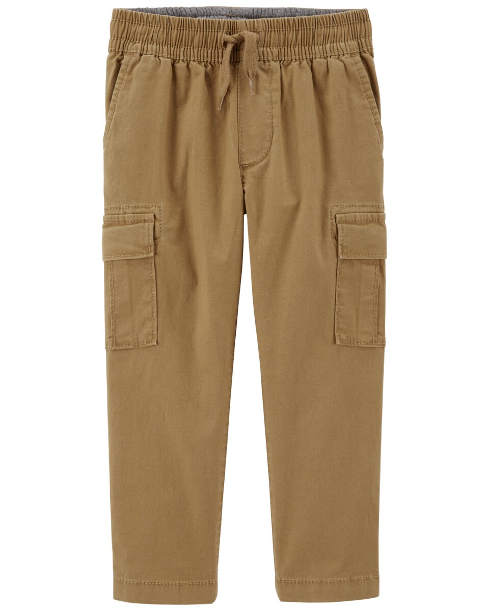 Pantalón cargo de lona, khaki. Talles 2-5T 