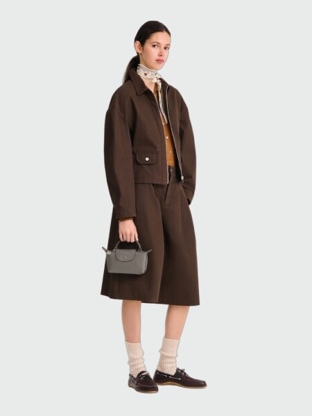 LONGCHAMP - LE PLIAGE ONE, CARTERA POUCH Charcoal