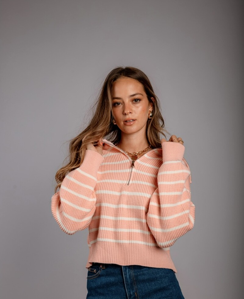 Buzo Rayas rosa
