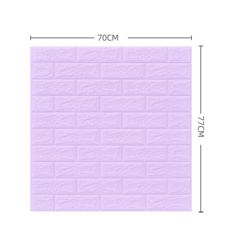 Set 12 Revestimiento 70x77 3D Ladrillo Adhesivo Pared Violeta