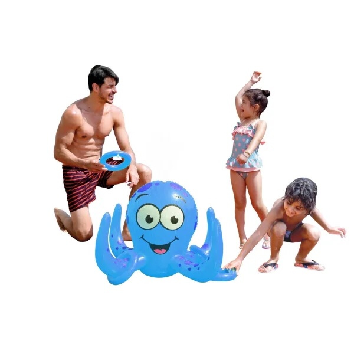 Pulpo inflable con chorros Sun Club - azul 