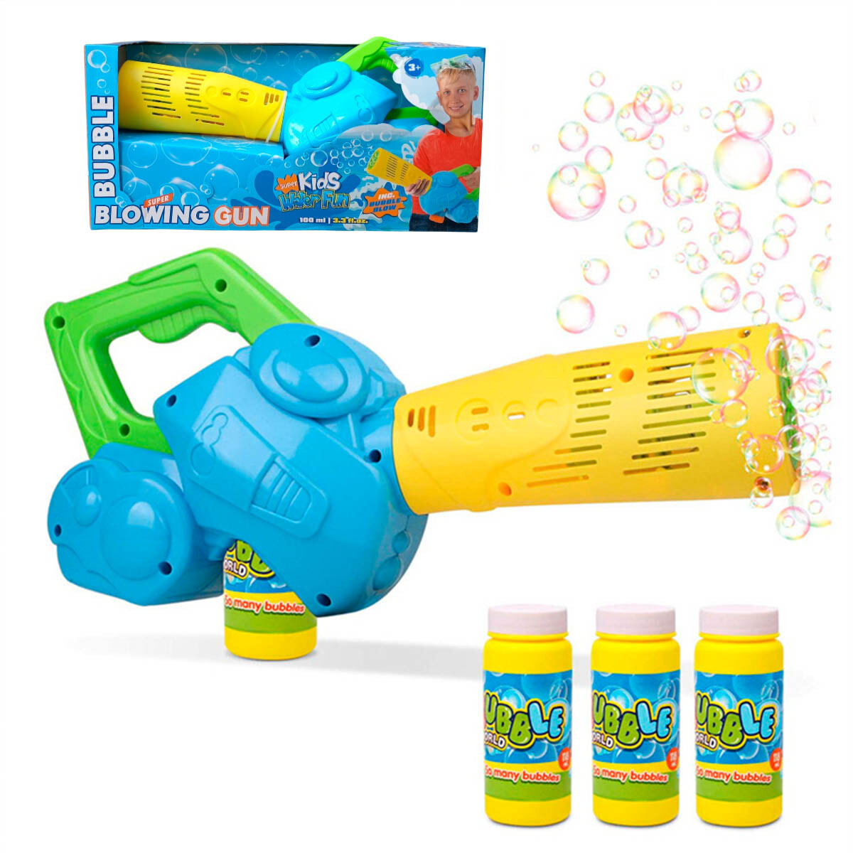 Pistola Soplador Burbujero Juguete Eléctrico Niños 