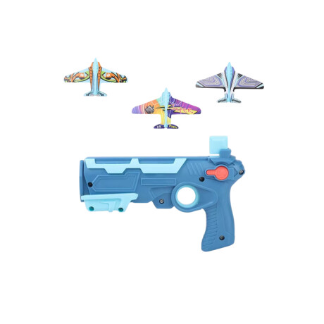 Pistola de juguete con lanzadores Celeste