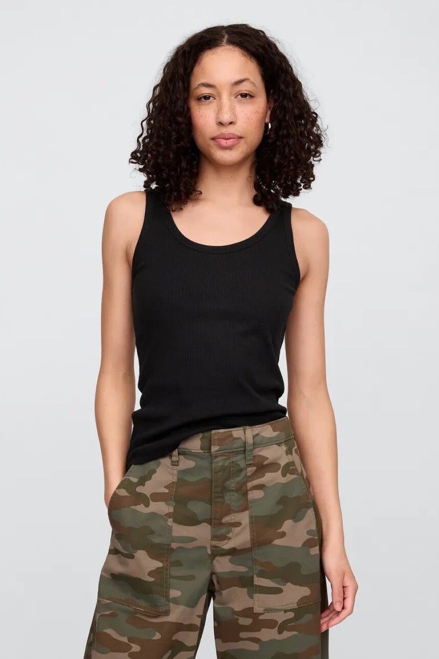 Musculosa Rib Mujer True Black V2