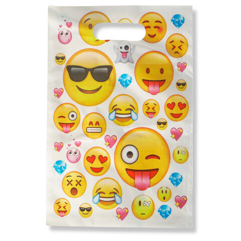 3X2 OUTLET Bolsa para cumpleaños emoji x10 piezas 25x16 cm 3x2 Outlet Bolsa Para Cumpleaños Emoji X10 Piezas 25x16 Cm