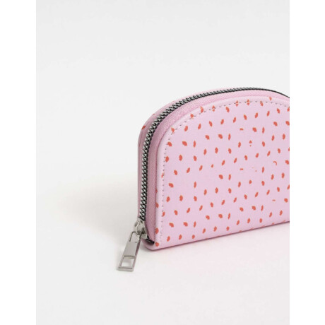 Tarjetero Estampado Rosa Viejo