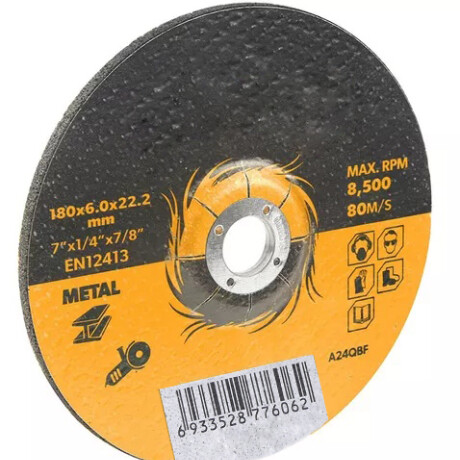 TOLSEN DISCO DESBASTE METAL 180mmX6.0X22.2 Tolsen Disco Desbaste Metal 180mmx6.0x22.2