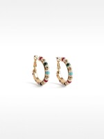Aros Con Piedras multicolor