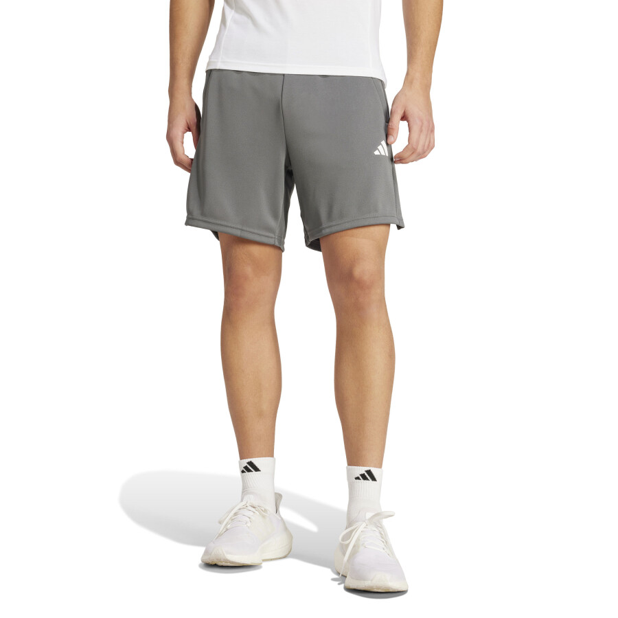 Short de Hombre Adidas Train Essentials Gris - Blanco