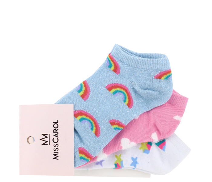 Media pack x3 sniker cometas Lt.Grey/Pink/Grey