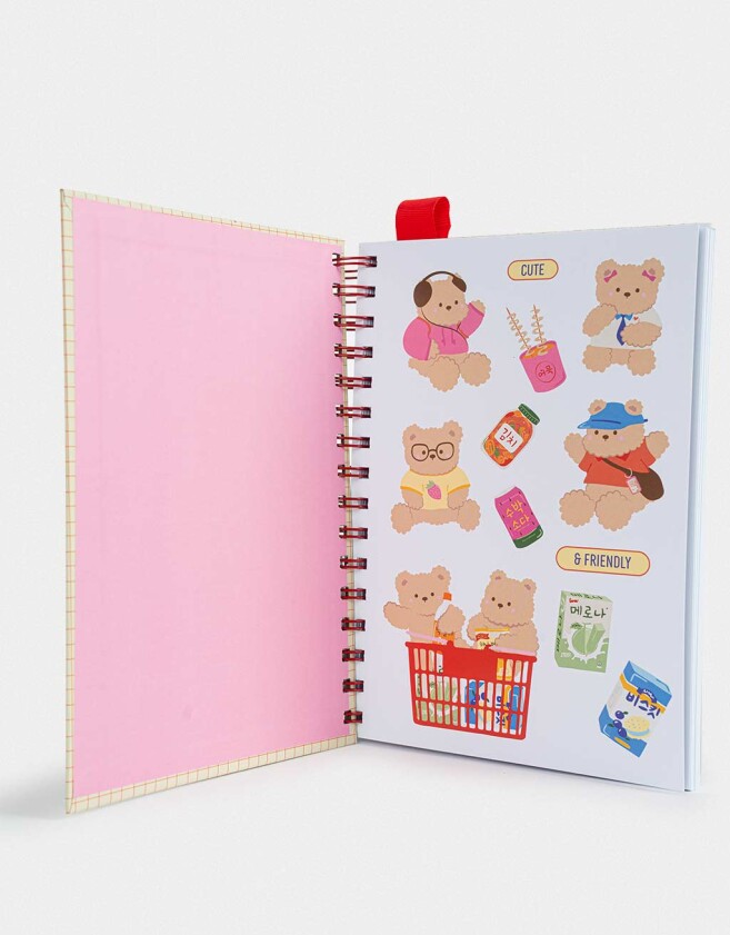 Anotadores Cuadernos y Memos Cuaderno A5 + Memo Korean Food - Combinacion Multicolor
