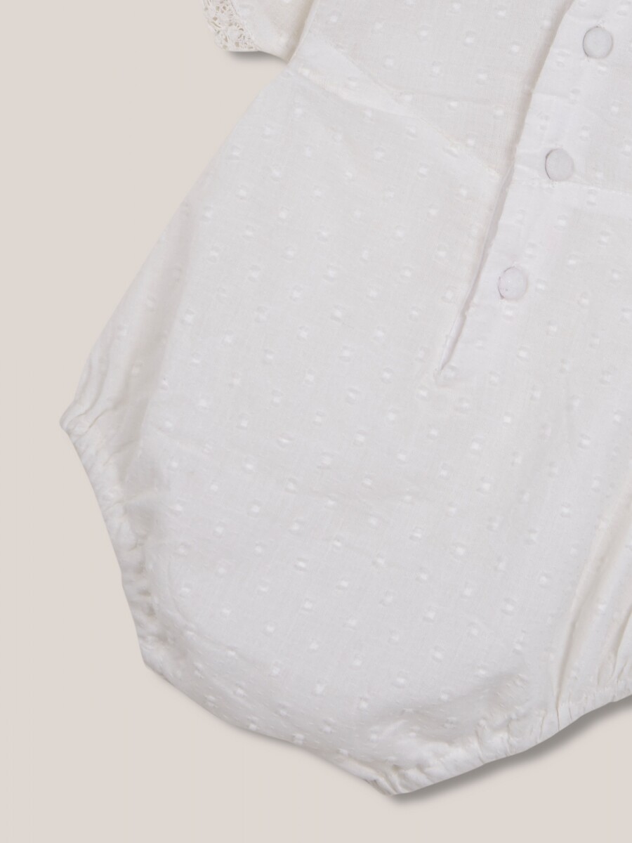 Ranita Con Tiras Bordadas Blanco