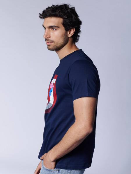 Remera Capitán América Azul Marino