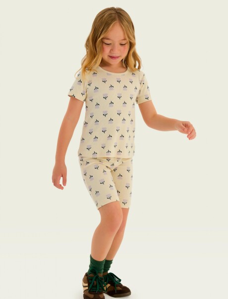 BERMUDA CICLISTA INFANTIL BEIGE