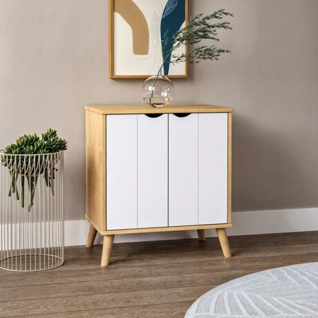 APARADOR ARMARIO 2 PUERTAS EN MADERA MACIZA BLANCO