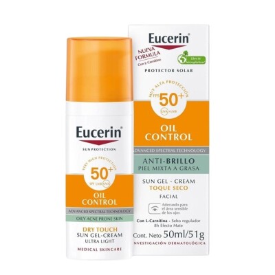 Protector Solar Eucerin Gelcrema Facial T. Seco Spf50+. 50ml Protector Solar Eucerin Gelcrema Facial T. Seco Spf50+. 50ml