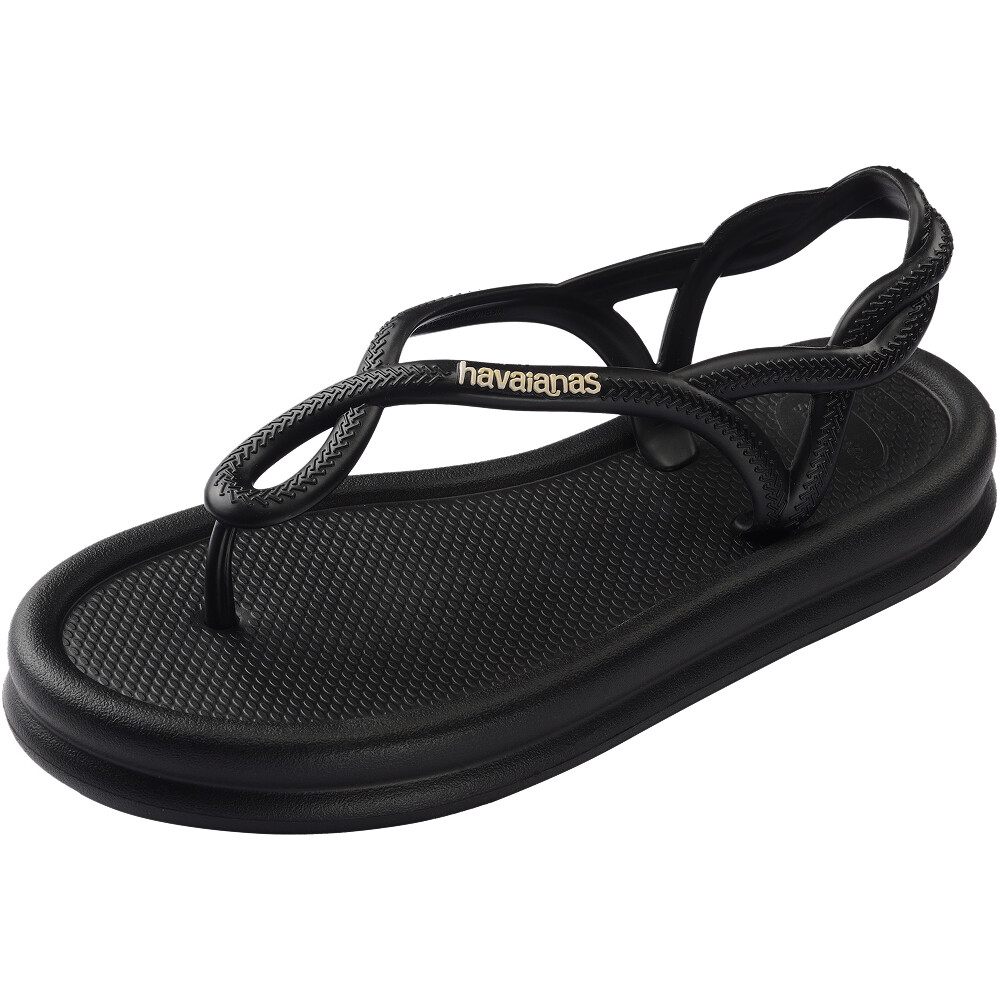 Sandalias Havaianas Luna Puffed Mujer Negro