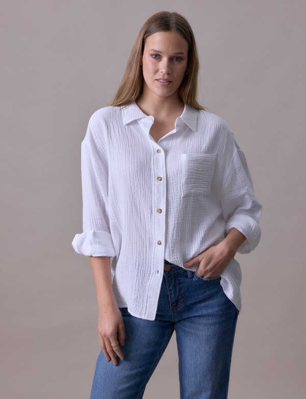 Camisa Bolsillo BLANCO