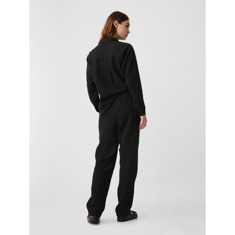 V-EASY PANT GAUZE BLACK 1