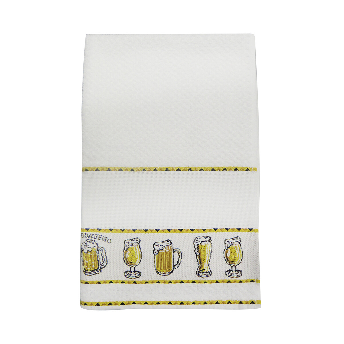 Repasador Jacquard para Bordar Dohler 45 cm x 70 cm - CERVEZA 28219 BCO 