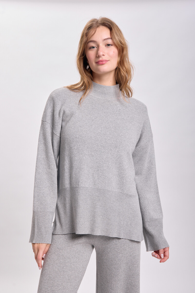Polera punto - Gris Claro 